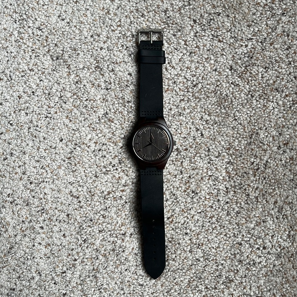 Brand new, never worn mens Treehut brand watch with personal engraving.